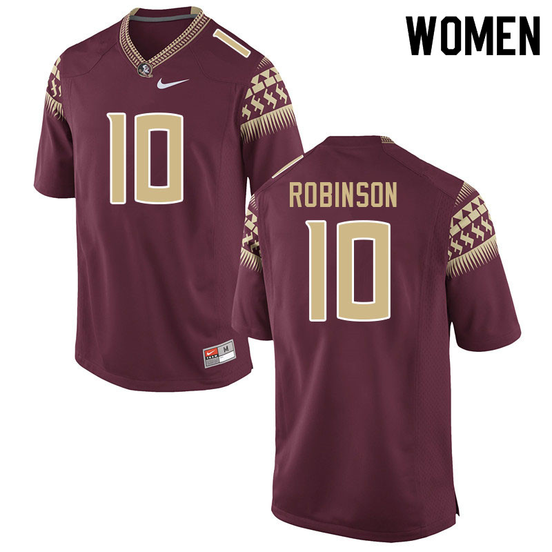 Women #10 Jammie Robinson Florida State Seminoles College Football Jerseys Sale-Garnet - Click Image to Close
